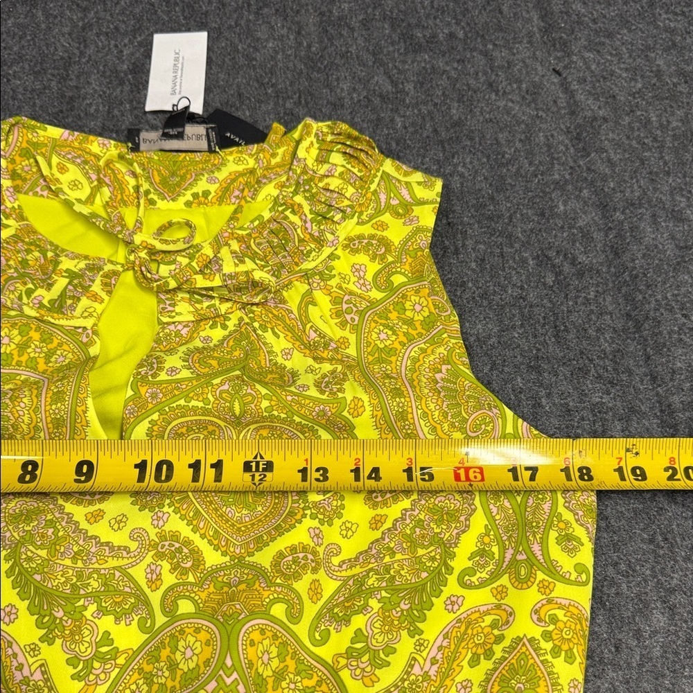 Banana Republic Yellow Paisley Mini Dress - Picture 7 of 9